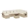 9-teiliges Gartensofa-Set mit beigen synthetischen Rattankissen von , Gartensets - Ref: Foro24-3220567, Preis: 603,17 €, Raba...