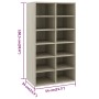 Mueble zapatero de madera contrachapada Sonoma 54x34x100,5 cm de vidaXL, Zapateros y organizadores de calzado - Ref: Foro24-8...