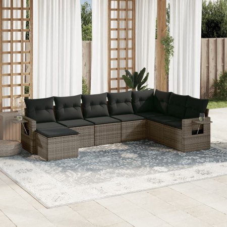 8-piece garden sofa set and gray synthetic rattan cushions by , Garden sets - Ref: Foro24-3220559, Price: 478,88 €, Discount: %