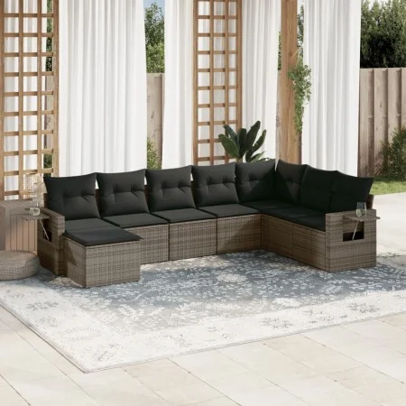 8-piece garden sofa set and gray synthetic rattan cushions by , Garden sets - Ref: Foro24-3220559, Price: 472,26 €, Discount: %