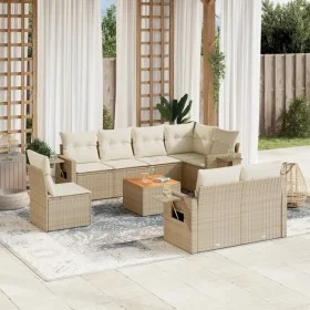 9-piece garden sofa set with beige synthetic rattan cushions by , Modular outdoor sofas - Ref: Foro24-3224658, Price: 647,17 ...