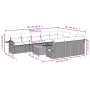 11-teiliges Gartensofa-Set und schwarze synthetische Rattankissen von , Modulare Sofas für den Außenbereich - Ref: Foro24-322...