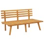 Banco de jardín con cojines madera maciza de acacia 115 cm by vidaXL, Modular outdoor sofas - Ref: Foro24-46672, Price: 186,4...