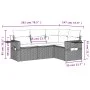 4-teilige Gartensofagarnitur mit schwarzen synthetischen Rattankissen von , Gartensets - Ref: Foro24-3220104, Preis: 313,64 €...