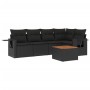 6-teiliges Gartensofa-Set und schwarze synthetische Rattankissen von , Gartensets - Ref: Foro24-3256881, Preis: 415,53 €, Rab...