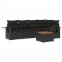 6-teiliges Gartensofa-Set und schwarze synthetische Rattankissen von , Gartensets - Ref: Foro24-3256881, Preis: 415,59 €, Rab...