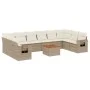 11-piece garden sofa set with beige synthetic rattan cushions by , Garden sets - Ref: Foro24-3257066, Price: 733,83 €, Discou...