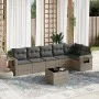 7-piece garden sofa set with gray PE rattan cushions by , Garden sets - Ref: Foro24-3220199, Price: 421,00 €, Discount: %