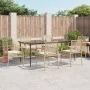 Set comedor de jardín 7 pzas con cojines ratán sintético beige de , Conjuntos de jardín - Ref: Foro24-3213629, Precio: 564,09...