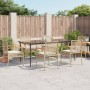Set comedor de jardín 7 pzas con cojines ratán sintético beige de , Conjuntos de jardín - Ref: Foro24-3213629, Precio: 579,49...