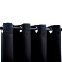 Blackout curtains with metal rings 2 pcs black 140x225 cm by vidaXL, Curtains and curtains - Ref: Foro24-134411, Price: 44,72...
