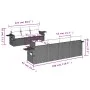 8-teiliges Gartensofa-Set und schwarze synthetische Rattankissen von , Gartensets - Ref: Foro24-3219924, Preis: 548,71 €, Rab...
