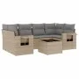 7-piece garden sofa set and beige synthetic rattan cushions by , Garden sets - Ref: Foro24-3219918, Price: 441,44 €, Discount: %
