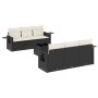 7-teiliges Garten-Essset und schwarze Kissen aus synthetischem Rattan von , Gartensets - Ref: Foro24-3219905, Preis: 435,12 €...