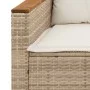 Garden sofa and cushion set 5 pieces beige acacia synthetic rattan by , Garden sets - Ref: Foro24-3213539, Price: 463,89 €, D...
