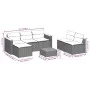 Garden sofa and cushion set 5 pieces beige acacia synthetic rattan by , Garden sets - Ref: Foro24-3213539, Price: 463,89 €, D...