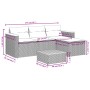 Gartensofa- und Kissenset 5-teilig aus beigem Akazien-Synthetik-Rattan von , Gartensets - Ref: Foro24-3213539, Preis: 397,63 ...