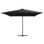 Cantilever umbrella with LED lights and black steel pole 250x250 cm by vidaXL, Umbrellas - Ref: Foro24-46996, Price: 156,15 €...