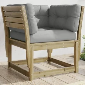 Garden sofa with armrests with impregnated pine wood cushions by , Outdoor sofas - Ref: Foro24-844698, Price: 108,56 €, Disco...