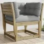 Gartensofa mit Armlehnen und Kissen aus imprägniertem Kiefernholz von , Outdoor-Sofas - Ref: Foro24-844698, Preis: 108,56 €, ...