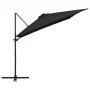 Cantilever umbrella with LED lights and black steel pole 250x250 cm by vidaXL, Umbrellas - Ref: Foro24-46996, Price: 156,15 €...