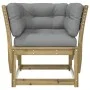 Gartensofa mit Armlehnen und Kissen aus imprägniertem Kiefernholz von , Outdoor-Sofas - Ref: Foro24-844698, Preis: 108,56 €, ...