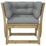 Gartensofa mit Armlehnen und Kissen aus imprägniertem Kiefernholz von , Outdoor-Sofas - Ref: Foro24-844698, Preis: 109,55 €, ...