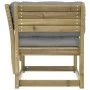 Sofá jardín con reposabrazos con cojines madera pino impregnada de , Sofás de exterior - Ref: Foro24-844698, Precio: 108,56 €...