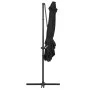 Cantilever umbrella with LED lights and black steel pole 250x250 cm by vidaXL, Umbrellas - Ref: Foro24-46996, Price: 156,15 €...