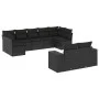 8-teiliges Gartensofa-Set und schwarze synthetische Rattankissen von , Gartensets - Ref: Foro24-3255352, Preis: 610,13 €, Rab...