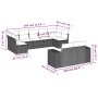 8-teiliges Gartensofa-Set und schwarze synthetische Rattankissen von , Gartensets - Ref: Foro24-3255352, Preis: 622,30 €, Rab...
