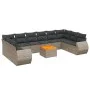 11-piece garden sofa set and gray synthetic rattan cushions by , Garden sets - Ref: Foro24-3257509, Price: 719,95 €, Discount: %