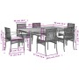 7-piece garden dining set and black synthetic rattan cushions by , Garden sets - Ref: Foro24-3213564, Price: 455,43 €, Discou...