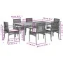 7-piece garden dining set and black synthetic rattan cushions by , Garden sets - Ref: Foro24-3213564, Price: 540,33 €, Discou...