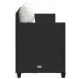 Sun lounger with black synthetic rattan cushions by , Loungers - Ref: Foro24-368326, Price: 192,20 €, Discount: %