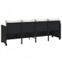 Sun lounger with black synthetic rattan cushions by , Loungers - Ref: Foro24-368326, Price: 192,20 €, Discount: %