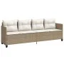 Sun lounger with beige synthetic rattan cushions by , Loungers - Ref: Foro24-368330, Price: 212,23 €, Discount: %