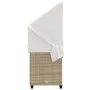 Tumbona con capota y cojines ratán sintético beige de , Tumbonas - Ref: Foro24-368339, Precio: 242,70 €, Descuento: %