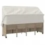 Sun lounger with hood and beige synthetic rattan cushions by , Loungers - Ref: Foro24-368339, Price: 242,71 €, Discount: %