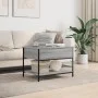 Mesa de centro madera ingeniería metal gris Sonoma 70x50x50 cm de , Mesas de centro - Ref: Foro24-845344, Precio: 54,01 €, De...