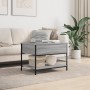 Mesa de centro madera ingeniería metal gris Sonoma 70x50x50 cm de , Mesas de centro - Ref: Foro24-845344, Precio: 54,67 €, De...