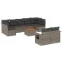 Garden sofa set 10 pieces with gray synthetic rattan cushions by , Garden sets - Ref: Foro24-3257047, Price: 611,69 €, Discou...
