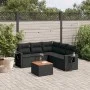 Set de sofás de jardín 6 piezas y cojines ratán sintético negro de , Conjuntos de jardín - Ref: Foro24-3256888, Precio: 417,1...