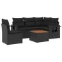 6-piece garden sofa set with black synthetic rattan cushions by , Garden sets - Ref: Foro24-3256895, Price: 417,14 €, Discoun...