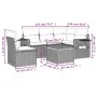Set aus 6-teiligen Gartensofas und Kissen Kunstrattan schwarz von , Gartensets - Ref: Foro24-3256895, Preis: 417,14 €, Rabatt: %