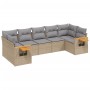 Set of 7-piece garden sofas and beige synthetic rattan cushions by , Garden sets - Ref: Foro24-3259511, Price: 479,75 €, Disc...