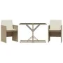 Sillas y mesita de jardín 3 piezas ratán sintético cojín beige de , Conjuntos de jardín - Ref: Foro24-365066, Precio: 180,46 ...