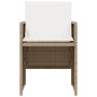 Garden set 3 pieces synthetic rattan chairs and table with beige cushion by , Garden sets - Ref: Foro24-365066, Price: 183,81...