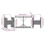 Garden chairs and table with cushions 3 pieces gray PE rattan by , Garden sets - Ref: Foro24-365064, Price: 164,85 €, Discoun...