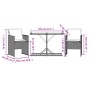 Gartenstühle und Tisch mit Kissen 3 Stück PE Rattangrau von , Gartensets - Ref: Foro24-365064, Preis: 167,62 €, Rabatt: %
